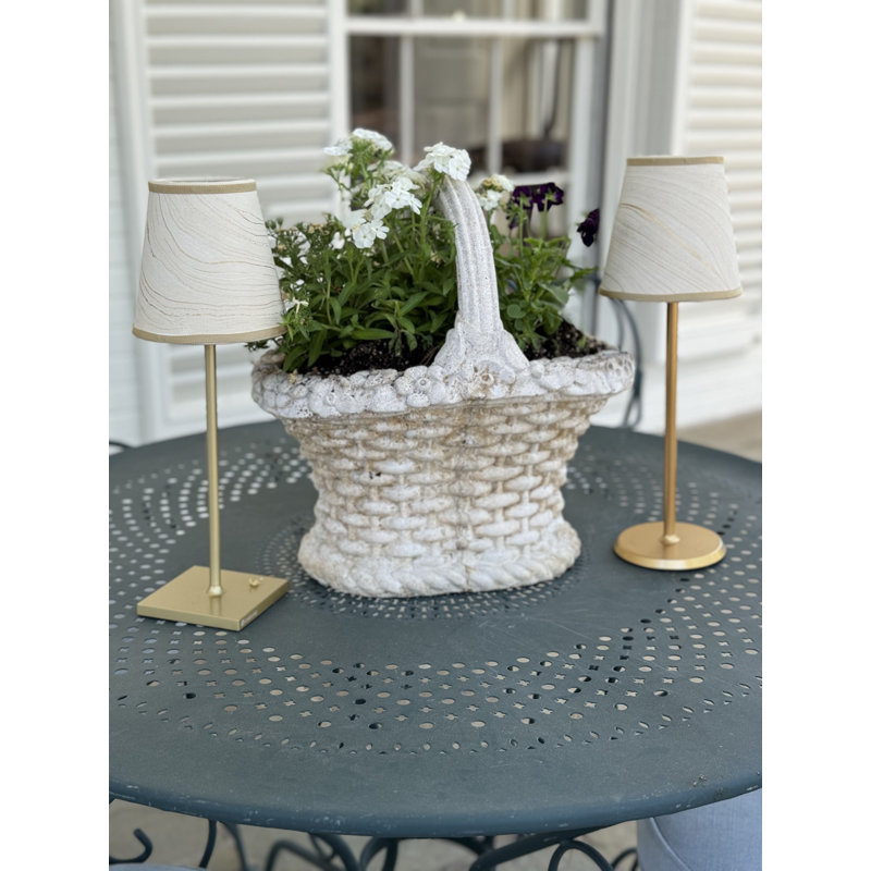 Marble Series Empire Lamp Shade, Ivory/Gold