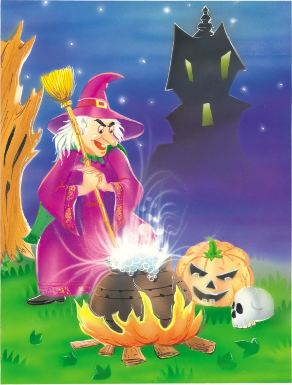 Drapeau de jardin Zakare Witch and Her Castle, H 15 po x l 11 po