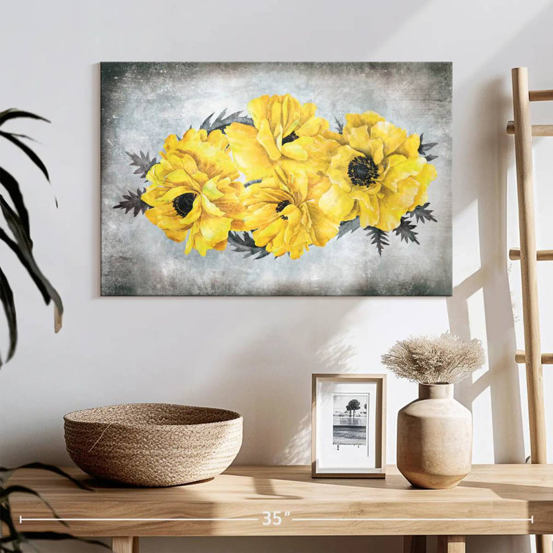 Coquelicots jaunes en pleine floraison Harnek, H 16 po x l 24 po