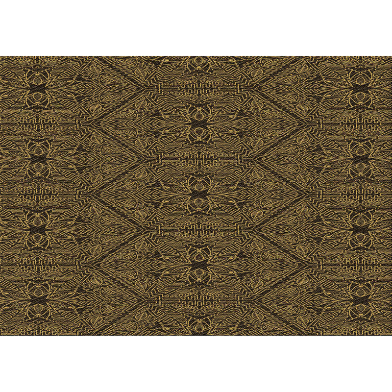 Tapis 100% à motifs lavables à la machine 2989 - brun, Rectangle 7 pi x 10 pi