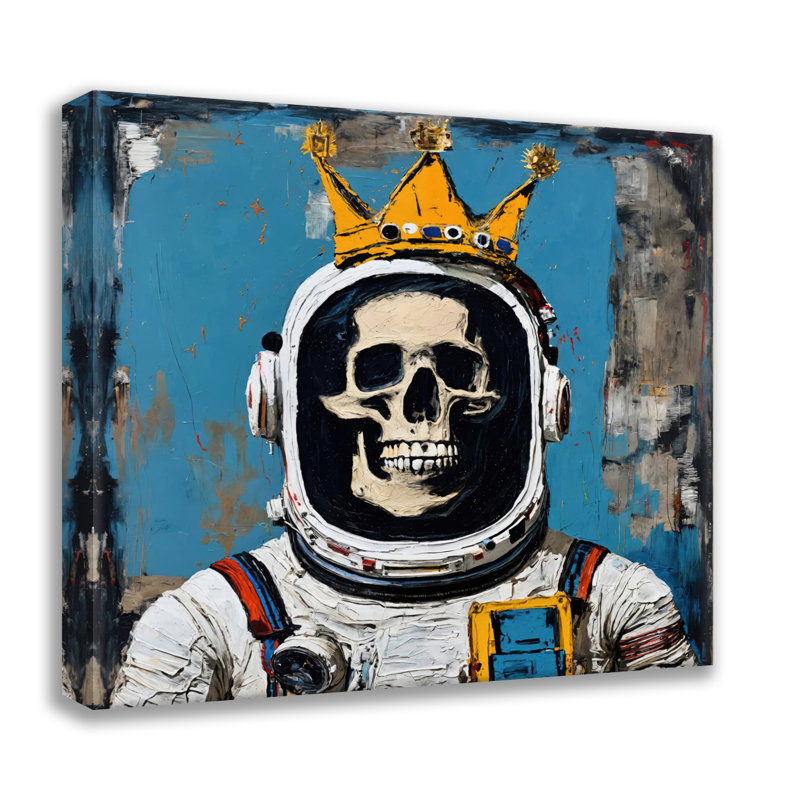 Spaceman 1-Hommage-Basquiat, estampe numérique sur toile tendue avec châssis, H 15 po x l 15 po