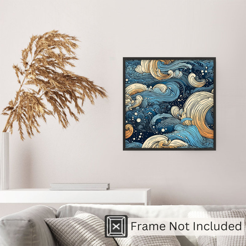 «Landscape and Nature Clouds Pattern I», reproduction d'art moderne sans cadre, H 14 po x l 14 po