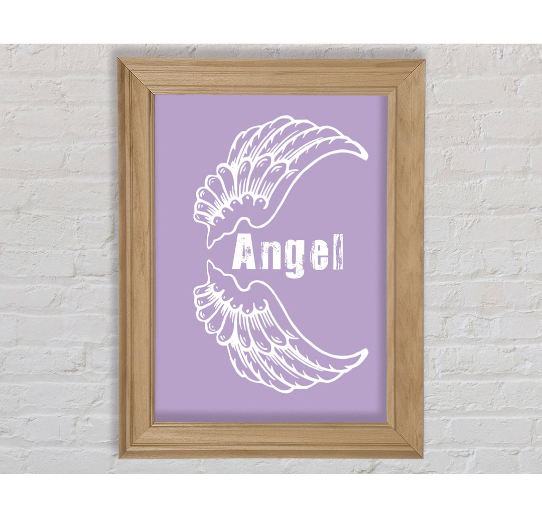 Angel Wings 3 Lilac - Einzelner Bilderrahmen Kunstdrucke