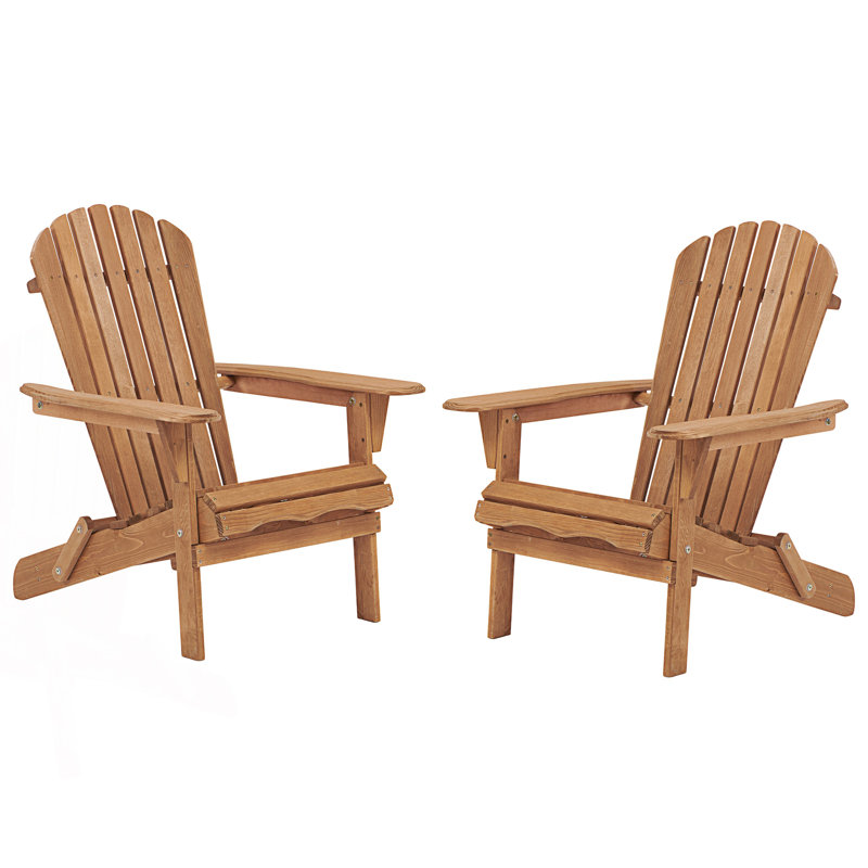 Set Of 2 Outdoor Folding Adirondack Chair