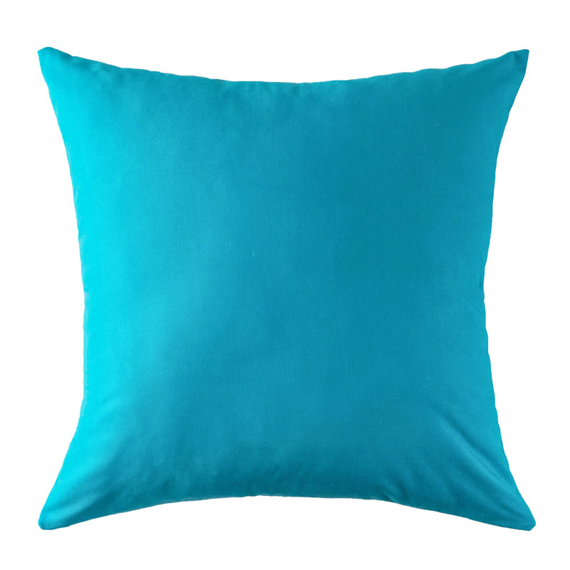 Coussin décoratif carré bleu sarcelle, Bleu vif