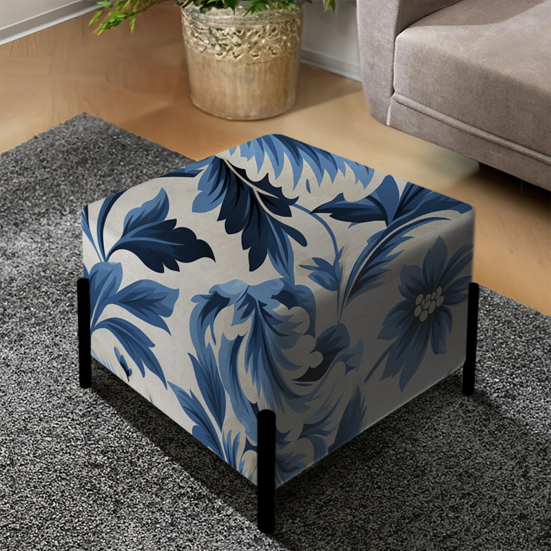 Repose-pieds Nordic Damask pivoines Simplicity I - Floral