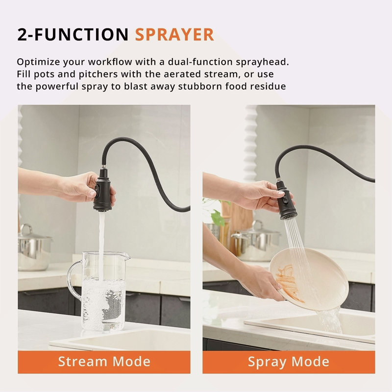 Touchless Kitchen Faucet,Hands Free Automatic Smart Kitchen Faucet, Black