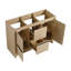 Bases de meuble-lavabo double autoportantes 48 "avec tablettes et tiroirs 48"