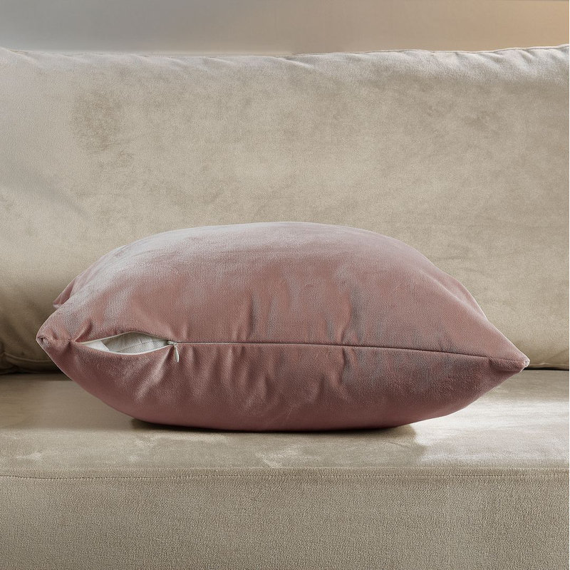 Housse de coussin en velours mat 1pc, Carré 22 po, Salée