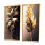 «Gold Abstract Leaves», 2 pièces sur toile-1983009874-1983009886