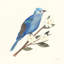 Oiseaux et fleurs III - impression sur toile tendue-1719568171-1721705123-1721705148