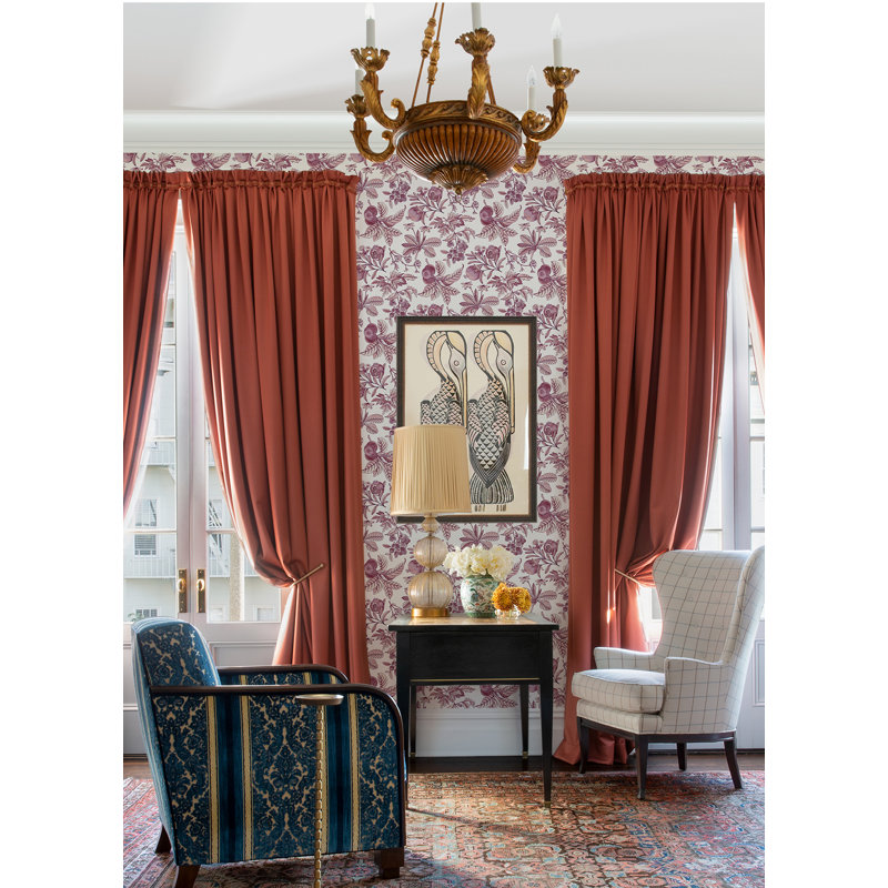 Rouleau de papier peint L 33 pi x l 20,5 po Lucier, Mauve