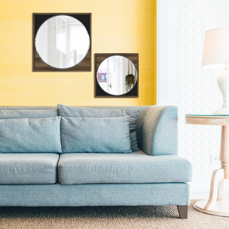 Ellon Wood Flat Wall Mirror