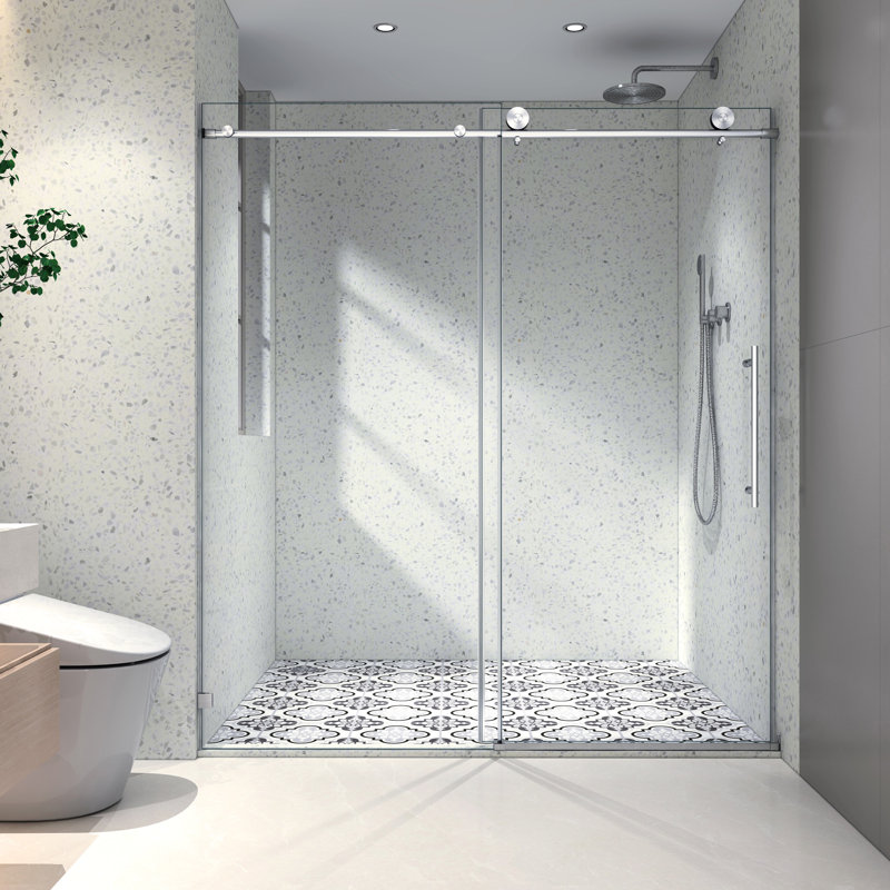 5476 Shower Door - 70Mm 304 Stainless Steel, Nano Cleaning, Adjustable & Brushed Resistance Coating, Brushed Nickel