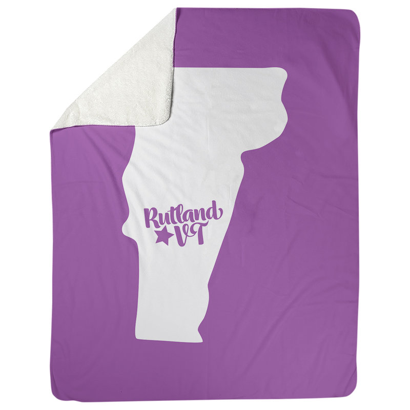 Jeté rutland vermont polaire, l 52,5 po x L 62,5 po, Violet