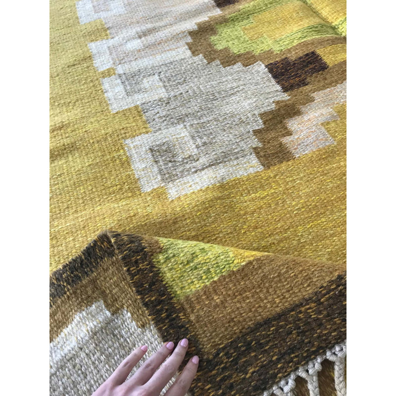 Vintage One-of-a-Kind Rectangle 6'6" X 9'3" Flatweave Area Rug