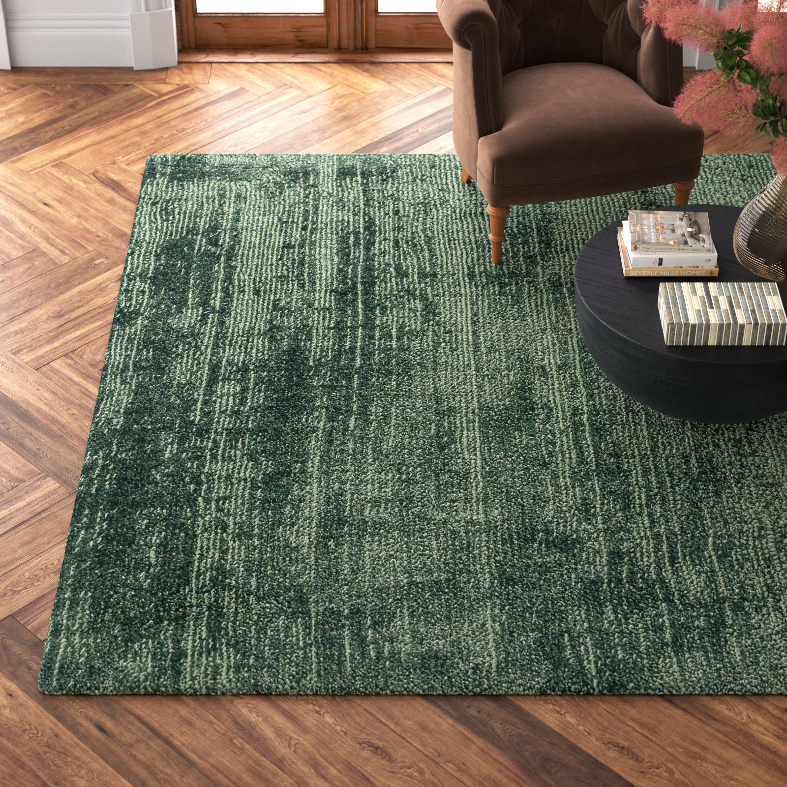 Fennel Hand-Loomed Viscose Rug, Rectangle 8' x 10'