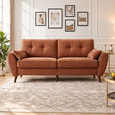 Waldorf 75.5" Modern Teddy Upholstered Loveseat