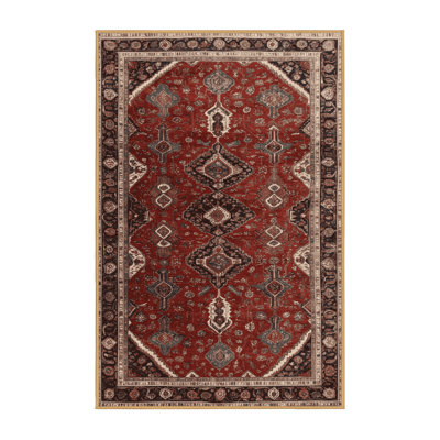 Machine Washable Persian Brown Area Rug