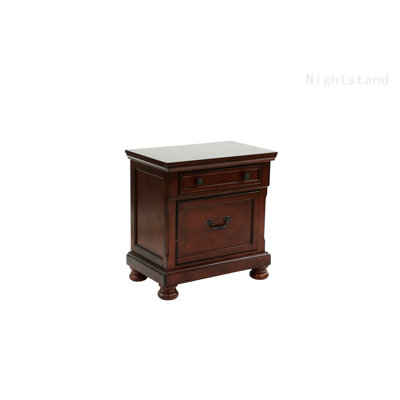Table de chevet en cerisier antique