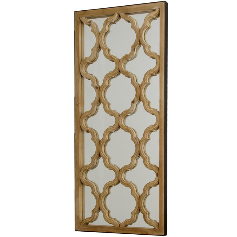 Zoie Glass Flat Wall Mirror, Natural