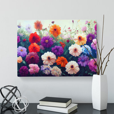Creative Flower Market - Wrapped Canvas Print