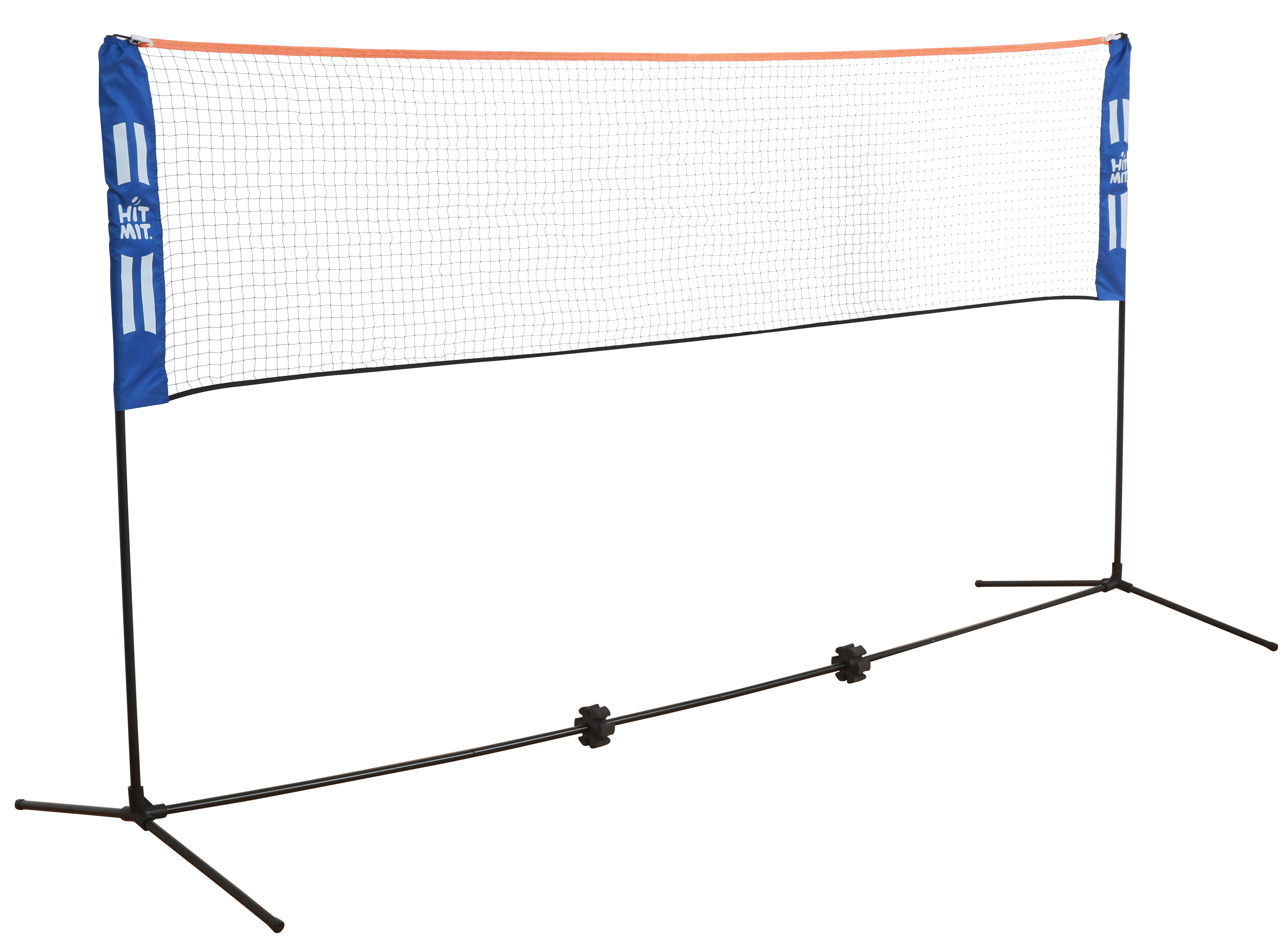 HIT MIT 17ft Badminton Net Set - Adjustable Height Portable Net