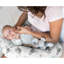 Housse de coussin d'allaitement paresseux turquoise et gris par Sweet Jojo Designs