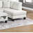 3Pc Sectional Set RAF Chaise LAF Sofa Storage Ottoman Beige Color Corduroy Couch Pillows Modern Living Room-1037826532