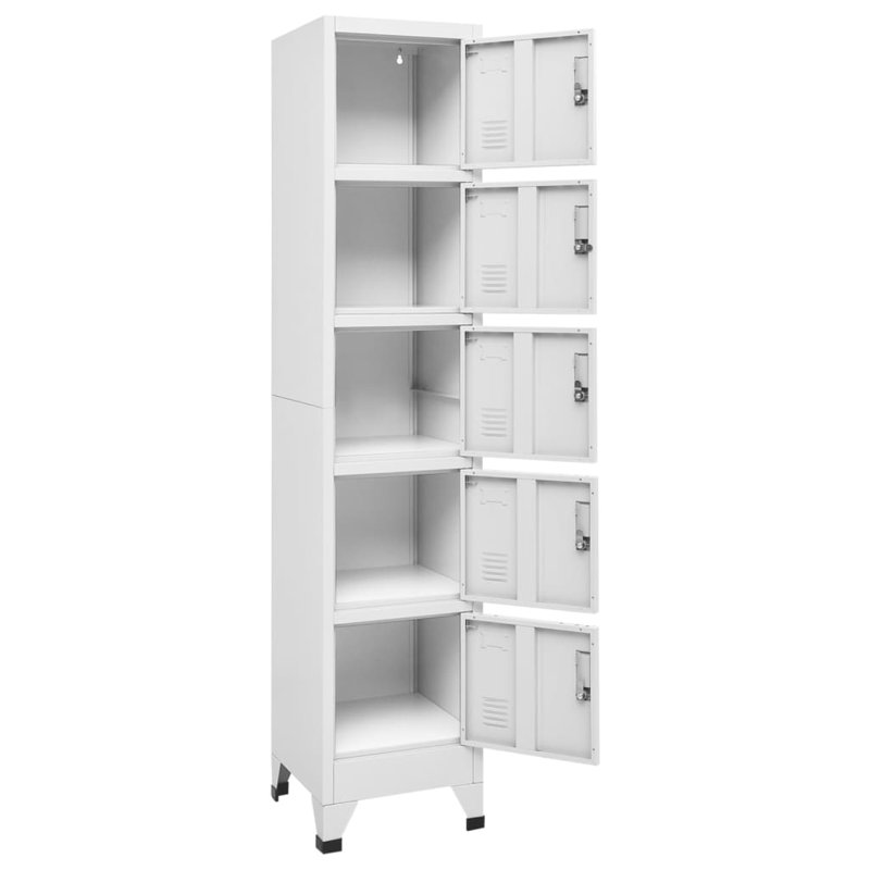 Rangement industriel durable en acier gris clair