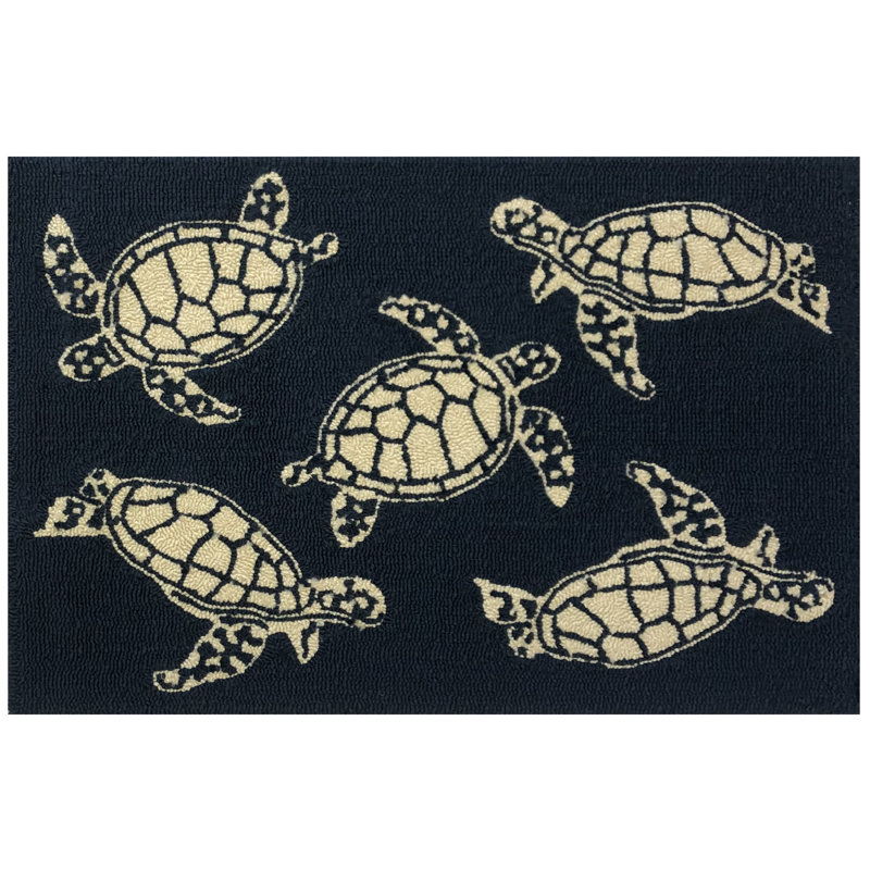 Multi Turtle Indigo_26482, Rectangle 2'6" x 4'