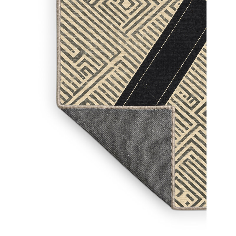 Tapis à rayures douces et moelleuses Barclay, 7 x 9