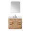 Ensemble de meuble-lavabo simple l 42 po avec miroir Gavino-43441227