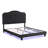 Upholstered Button Tufted Bed With LED Light