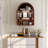 Wall Mounted Arched Cabinet With Glass Doors-1197676652