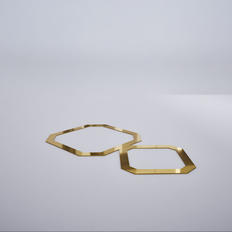 Miroir doré Lockhart, Doré, 15.38" H x 26.25" W x 0.125" D