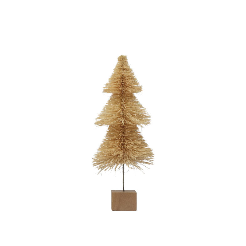 Arbre à brosse en sisal avec base en bois