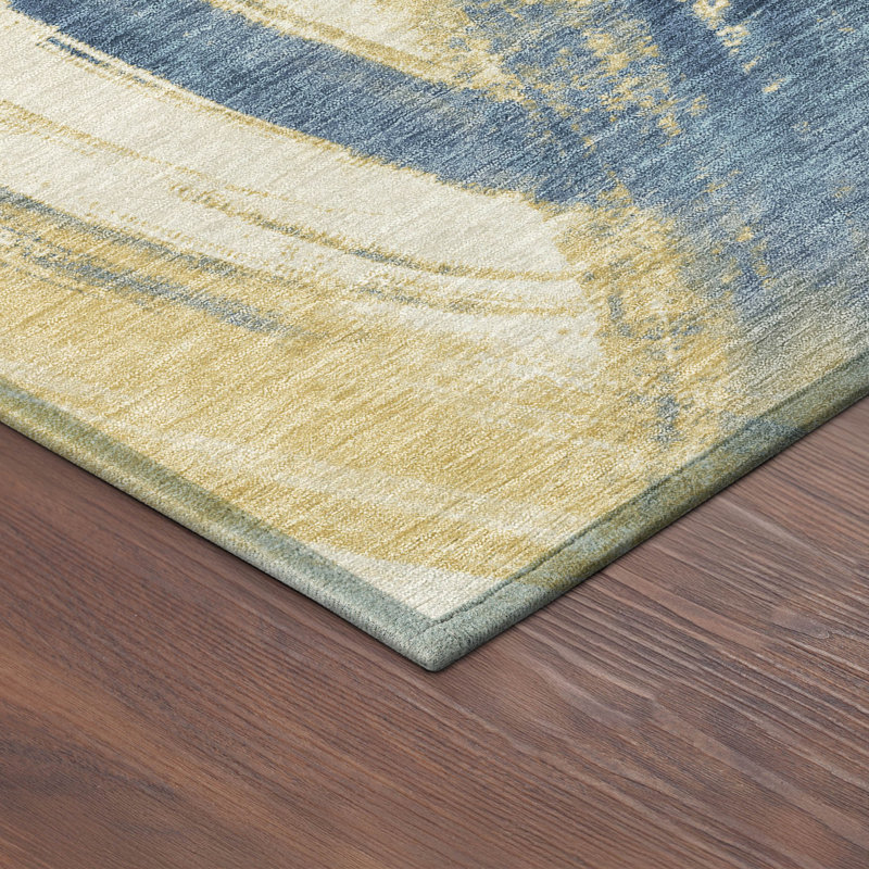Machine Washable Indoor/Outdoor Lockway ACN2421 Abstract Rug, Rectangle 2'6" x 3'10"