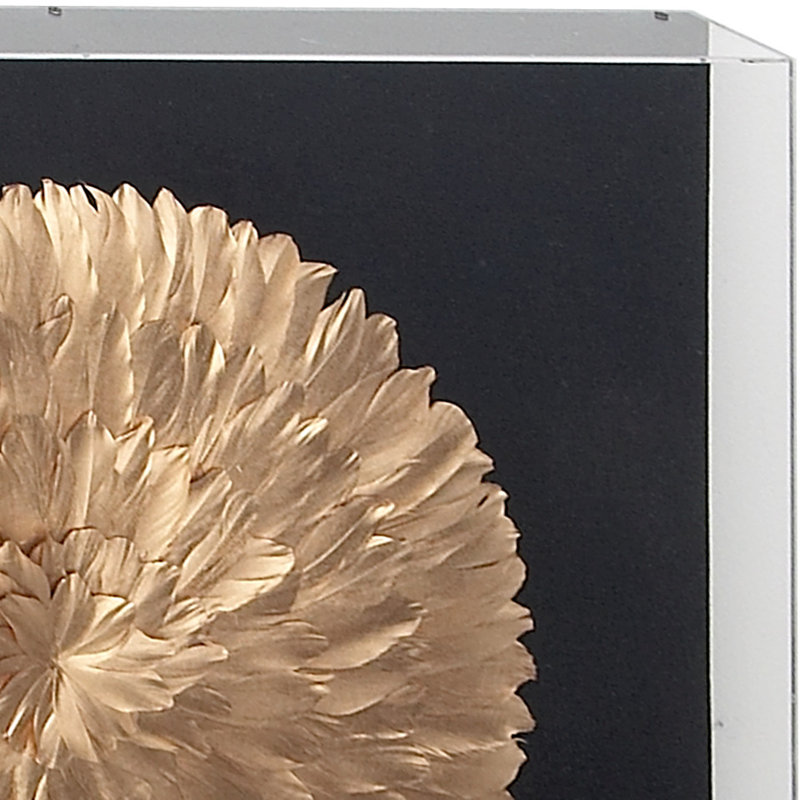Glam Abstract Wall Decor on Acrylic, Gold