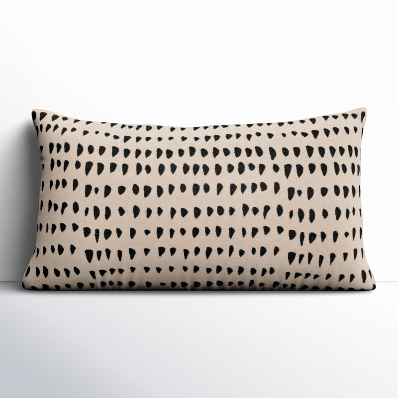 Coussin Fabray, Noir, naturel