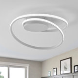 Plafonnier encastré à lumière blanche à intensité variable moderne et unique 18,11 po Caroljean