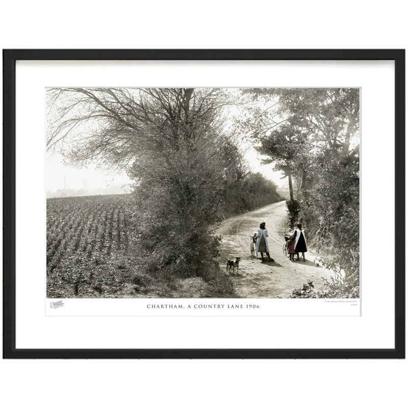 Chartham, A Country Lane 1906 - Single Picture Frame Print, 40cm H x 50cm W x 2.3cm D