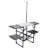Folding Camping Kitchen Table - Portable Outdoor Cooking Station with Heat Resistant Top, 4 Side Tables, Storage Rack & Lamp Post for Picnics & Camping Trips