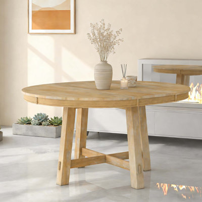 Round Extendable Dining Table with 16\