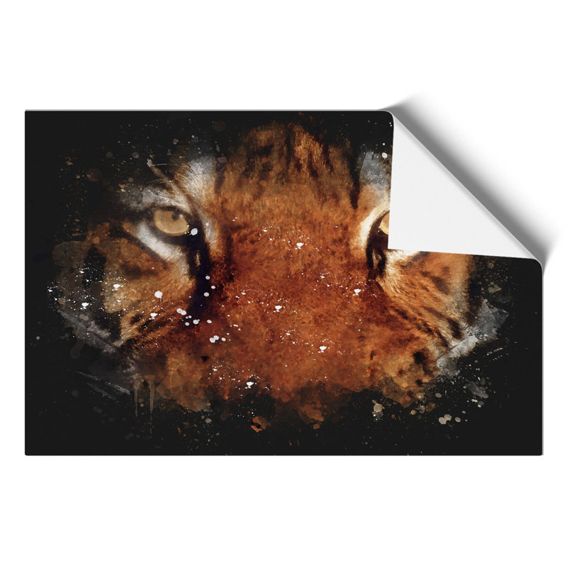 Tiger Paint Splash - Frameless Print, 21cm H x 30cm W x 0.1cm D