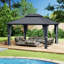Pavillon de jardin à toit rigide double Kozyard Caesar avec rideau d'intimité et moustiquaire-90576955-103692438-112230761