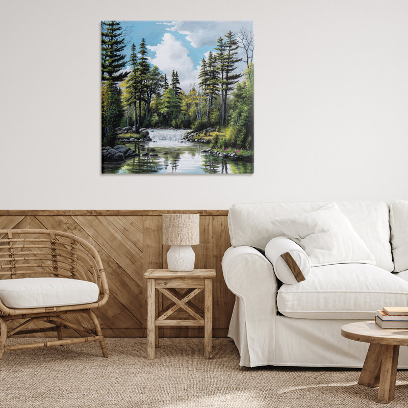 Avant la chute, toile de paysage, design par Bill Saunders, H 36 po x l 36 po