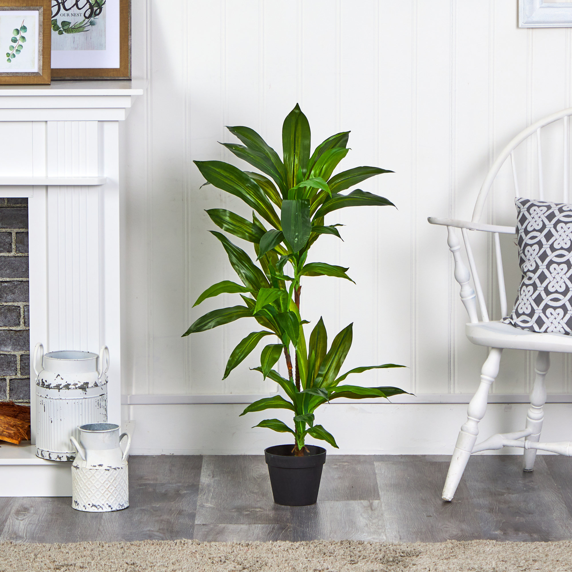 Faux Plant in Pot Liner, 36" H x 13" W x 13" D