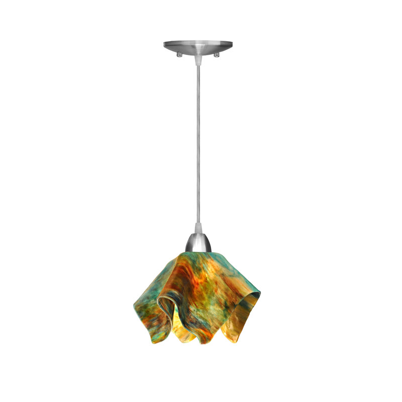 Luminaire suspendu Amergin, Grand, Nickel, Hémérocalle