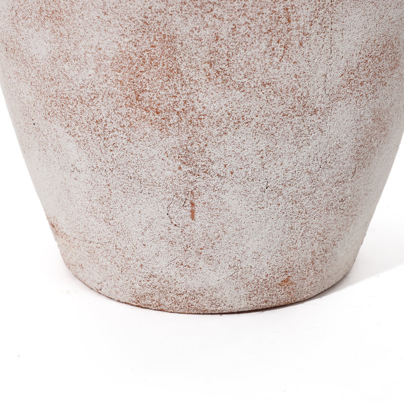 Pot décoratif en terre cuite fait à la main H 12,2 po Tova Lainie, vase rustique pour la décoration intérieure